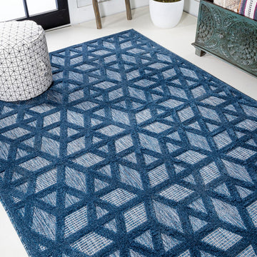 Talaia Neutral Geometric Indoor/outdoor Area Rug